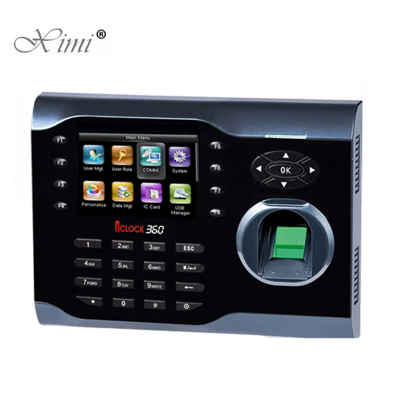 

High Speed TCP/IP Biometric Fingerprint Time Attendance Time Recorder Iclock360 Linux System 3 Inch Color Screen Time Clock