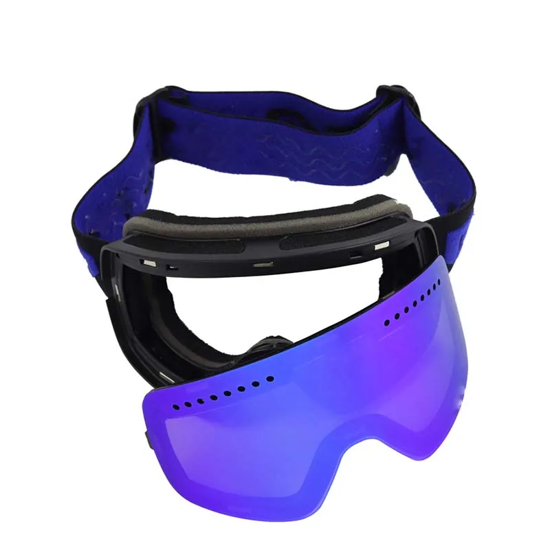 goggles column magnetic absorption adult can card myopia big field of view double-layer anti-fog climbing outdoor ski glasses