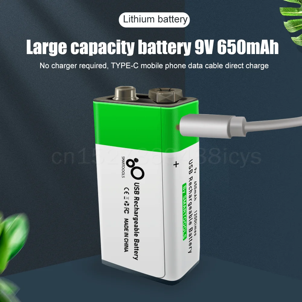 9 в 650 мАч 6F22 литиевая аккумуляторная батарея USB зарядка для игрушек пульт