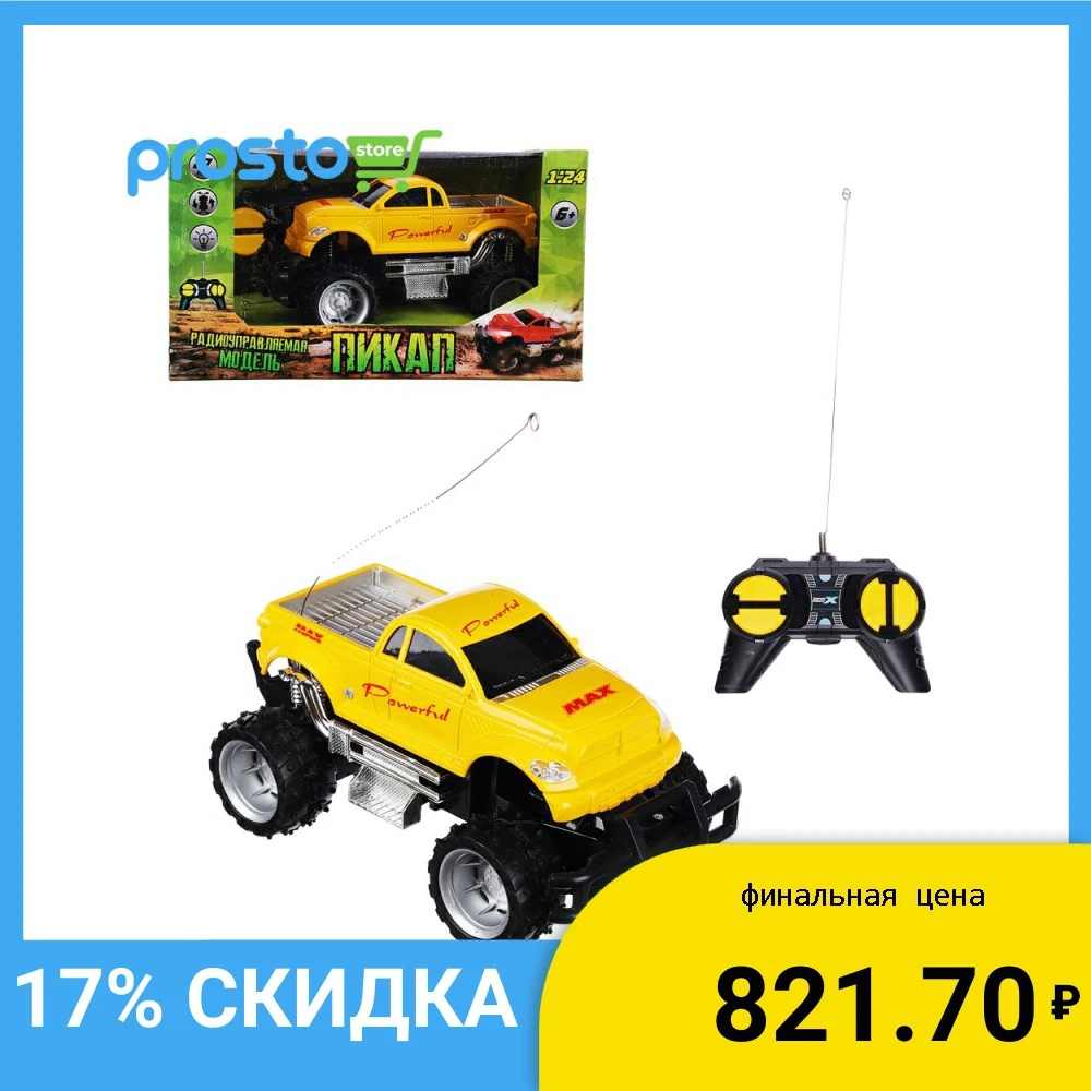 МАШИНА НА РАДИОУПРАВЛЕНИИ В ВИДЕ ПИКАПА 5АА ПЛАСТИК |Радиоуправляемые