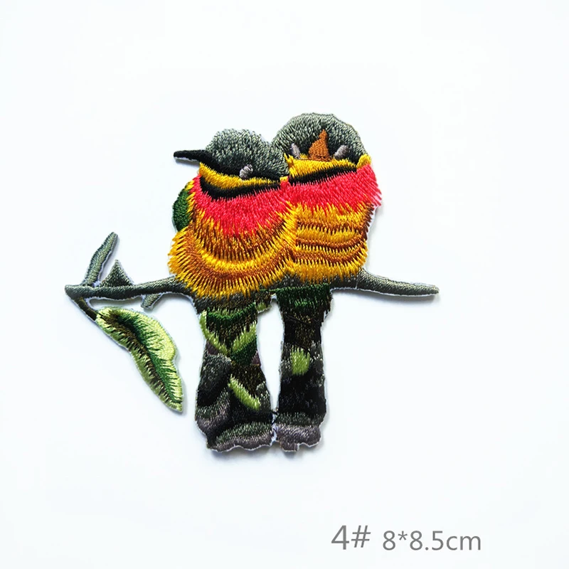 16 видов нашивки в китайском стиле с птицами и животными аппликации вышитыми