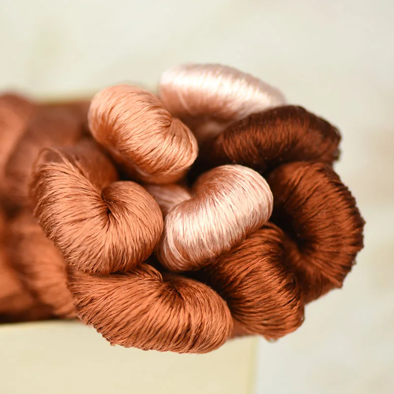 1 шт./400 м шелковая вышивка/100% Шелковая нить/ручная вышивка