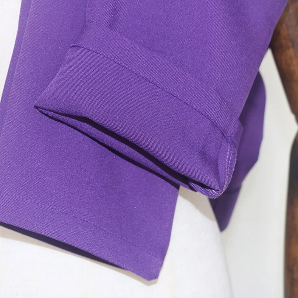 

New Womens casual purple Pant Capris with belt high waist yellow chic office lady Pant Trousers Streetwear Female zoravicky Pant