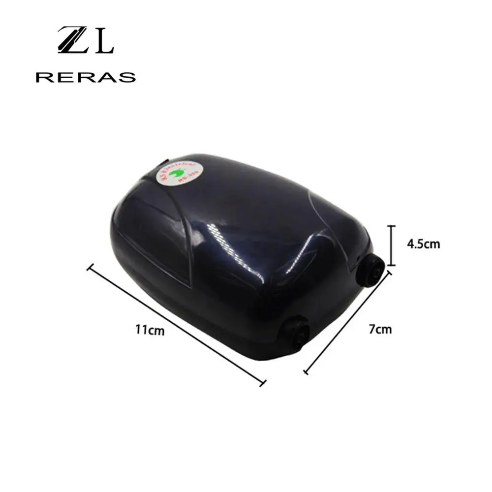 RS390 кислородный насос для аквариума, бесшумный воздушный насос с двумя отверстиями, кислородный насос для зарядки рыбной культуры, кислородный насос, аквариумные принадлежности