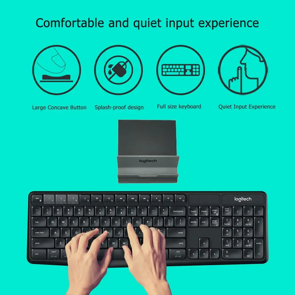 Bluetooth клавиатура Logitech K375S 104 клавиши 2 4 ГГц USB подставка для клавиатуры