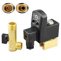 ac 220v 12 brass electronic drain valve split type valve with timer opt and two way two position for air compressor cooler