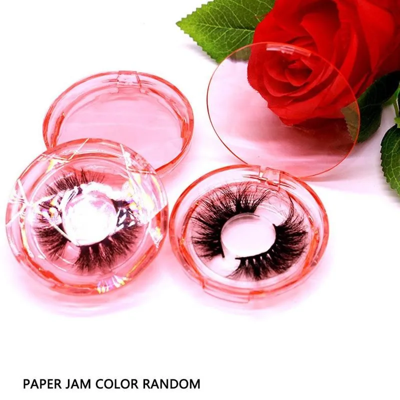 Круглая коробка для ресниц органайзер прозрачная упаковка вафель чехол