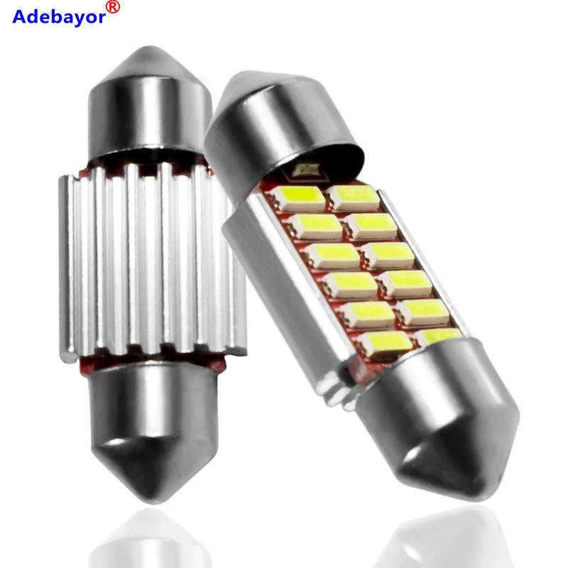 2 X Гирлянда 31mm36mm39mm42mm 4014 SMD светодиодный светильник C5W C10W супер яркий Canbus без