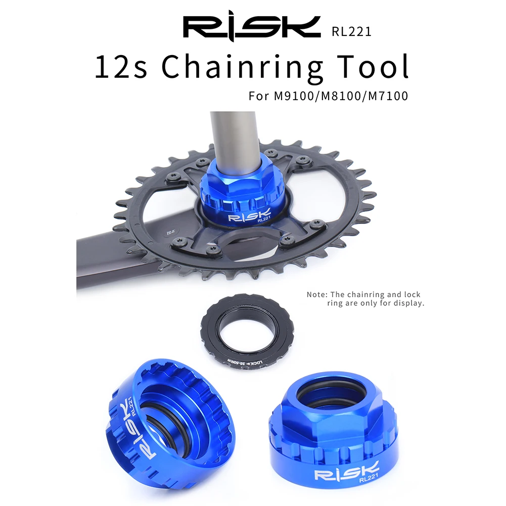

Risk Bicycle MTB Road Bike 12 Speed Chainrings Mounting Tool for M7100/M8100/M9100 XT Disc Crankset Repair Tools Accessories