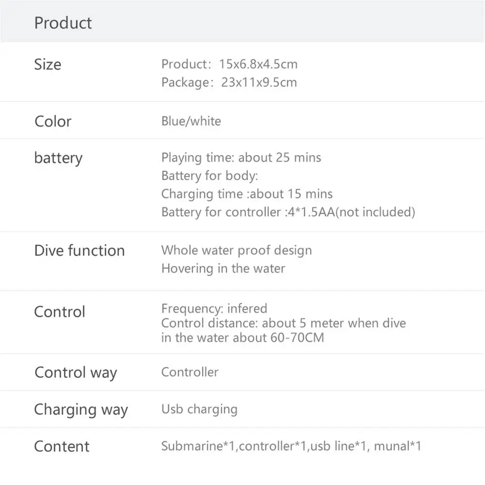 мини субмарино с дистанцион