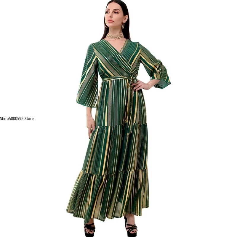 

Vestido Longo Abaya Dubai Arabic Muslim Long Dress For Women Robe Longue Femme Musulmane Kaftan Morocco Turkey Islam Clothing