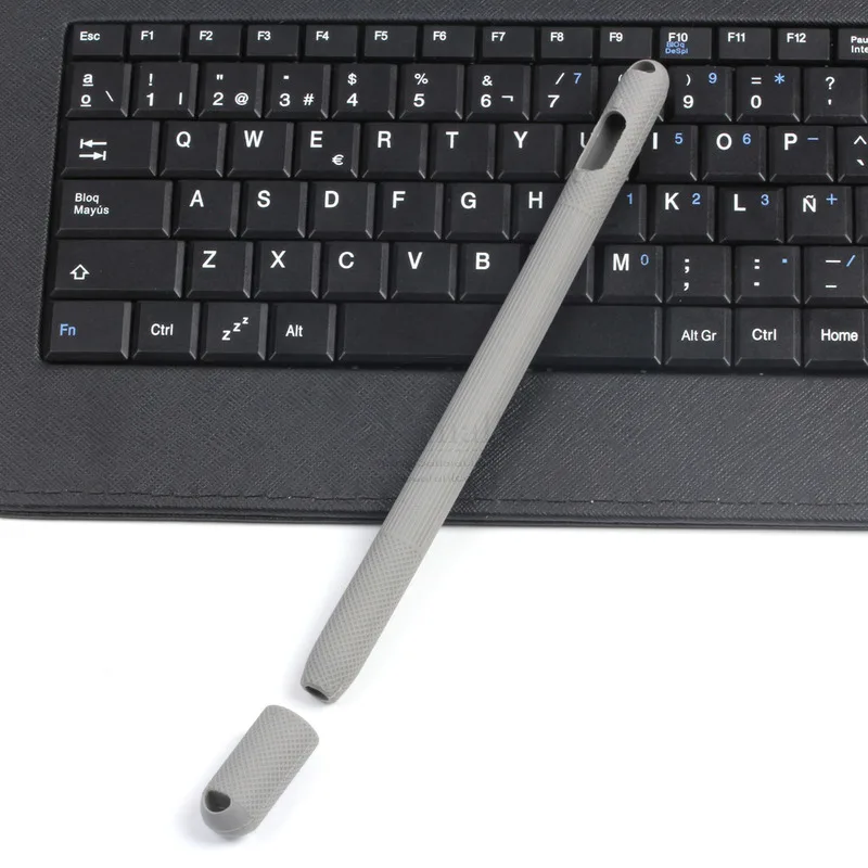 Для Apple Pencil 1 чехол для iPad карандаш Насадка На глушитель держатель мягкий силиконовый полный защитный чехол Сумки для планшета ручка-стилус - Цвета: Gray