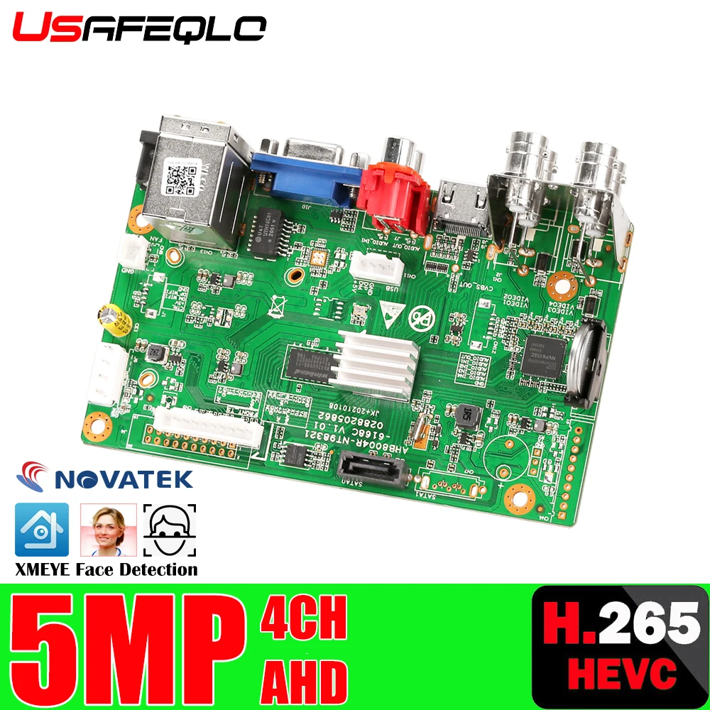 AHD 4K-N 8MP-N 5MP CVI TVI IP CVBS IP 4CH CCTV DVR основная плата H.265 + 5MP видеонаблюдение Обнаружение запись материнская плата - изображение