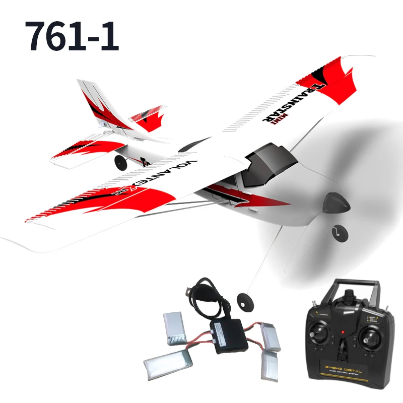 

VOLANTEXRC 761-1 RC Airplane 2.4GHz 4Channel Gyro Trainstar RC Plane Glider Foam Trainer Warbird Fixed Wing RTF One-Key U Turn