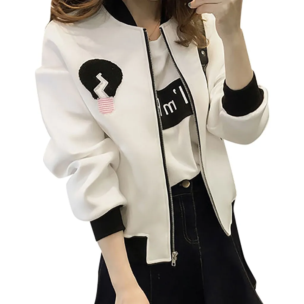 Женское повседневное Свободное пальто с буквенным принтом и карманами блузка