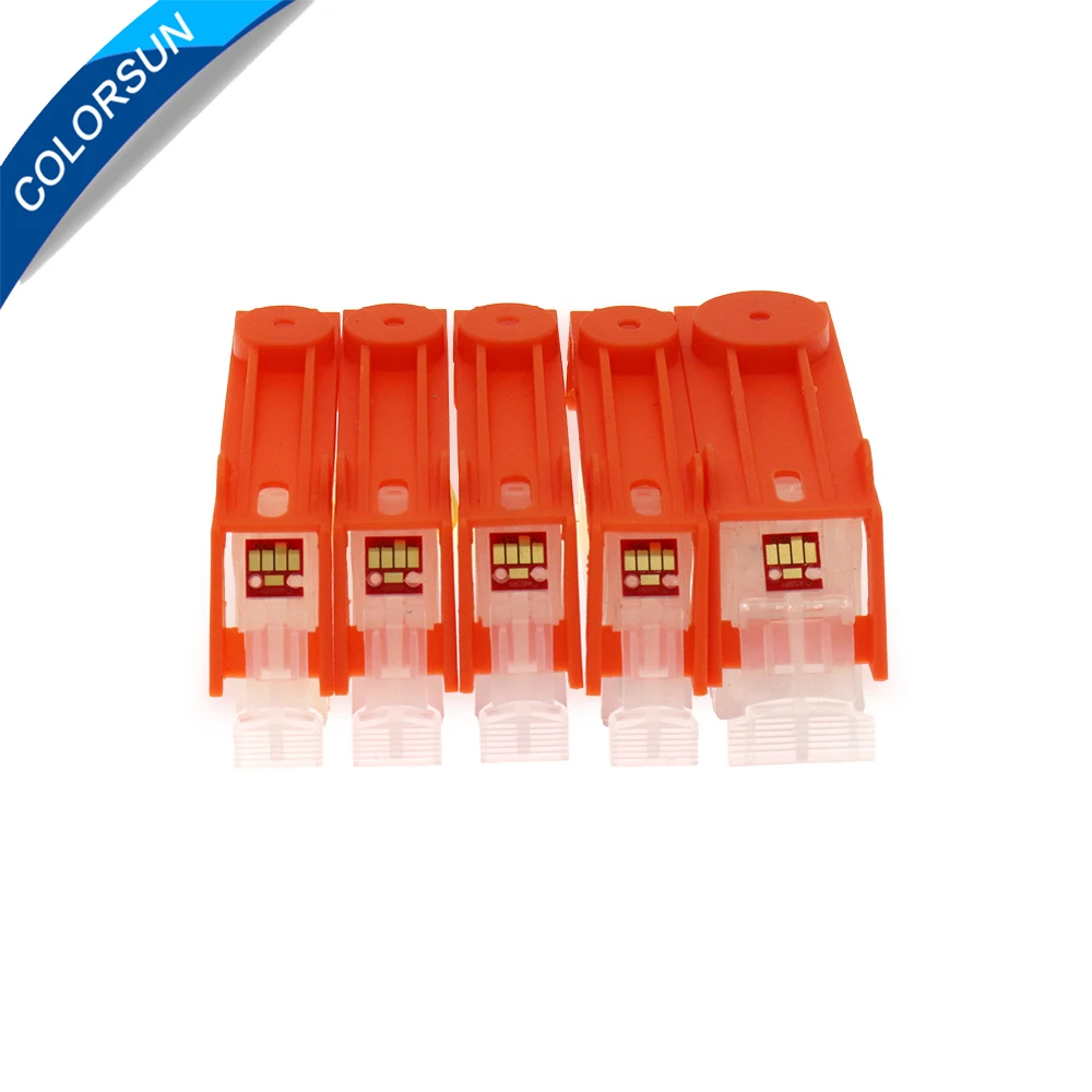 Colorsun 5pcs PGI-220 CLI-221 Refillable Ink Cartridges For Canon Pixma MP620 MP640 MX860 MX870 Printer Cartridge with ARC chips - купить по