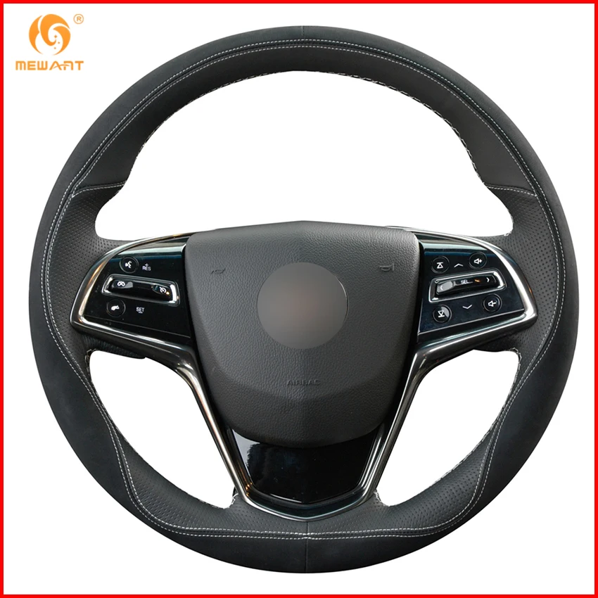 MEWANT черная кожа замша для Cadillac ATS 2013-2015 CTS 2014-2016 аксессуары интерьера детали |