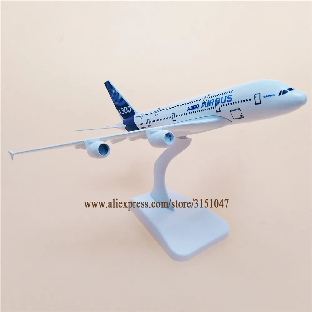

20CM Alloy Metal Prototype Air A380 Airbus 380 Airlines Airplane Model Plane Model Stand Aircraft Kids Gifts