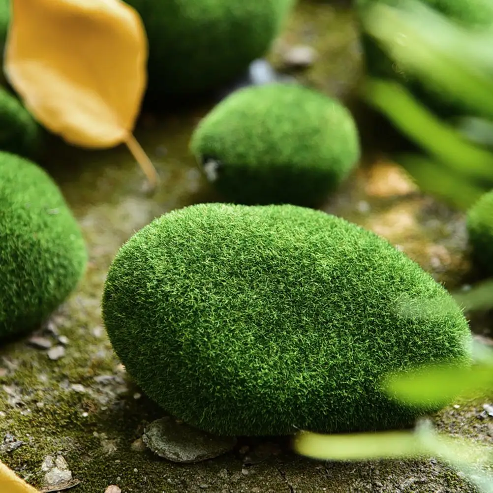 

Artificial Moss Rocks Plant Pot Decoration Beautiful Moss Balls for Potted Plants Woodland Floral Arrangements Fairy Gardens