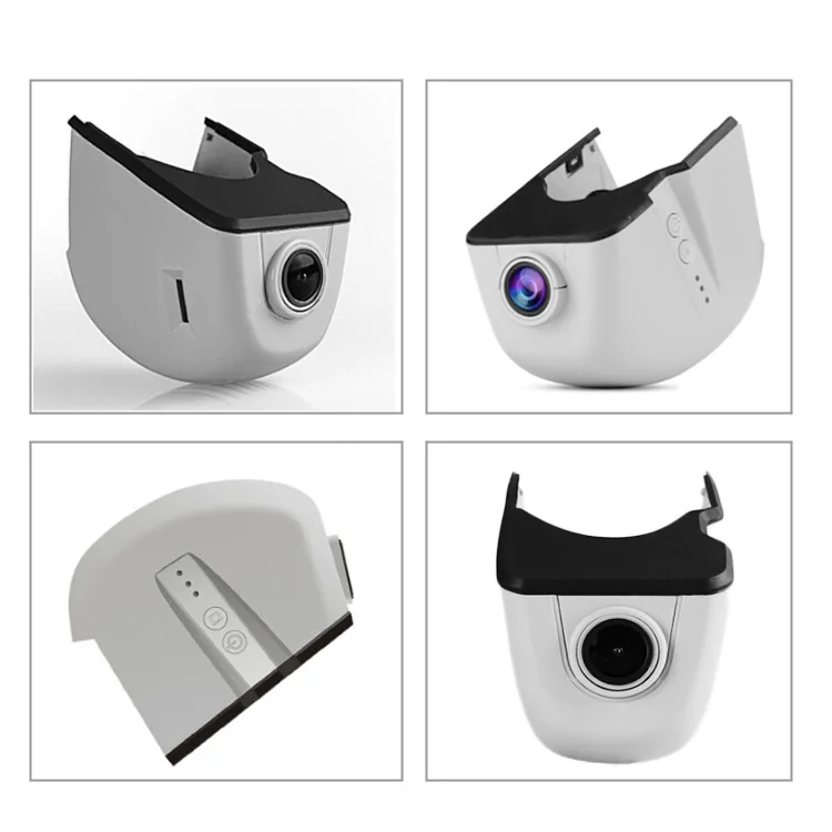 Gray Видеорегистраторы для автомобилей dash cam видеорегистратор с двумя Камера Full HD 1080P Ночное видение видео Регистраторы Wi Fi пульт дистанционного управления для Audi A1 A3 A4 A5 A6 A7 Q3 Q5 Q7 - Название цвета: Gray