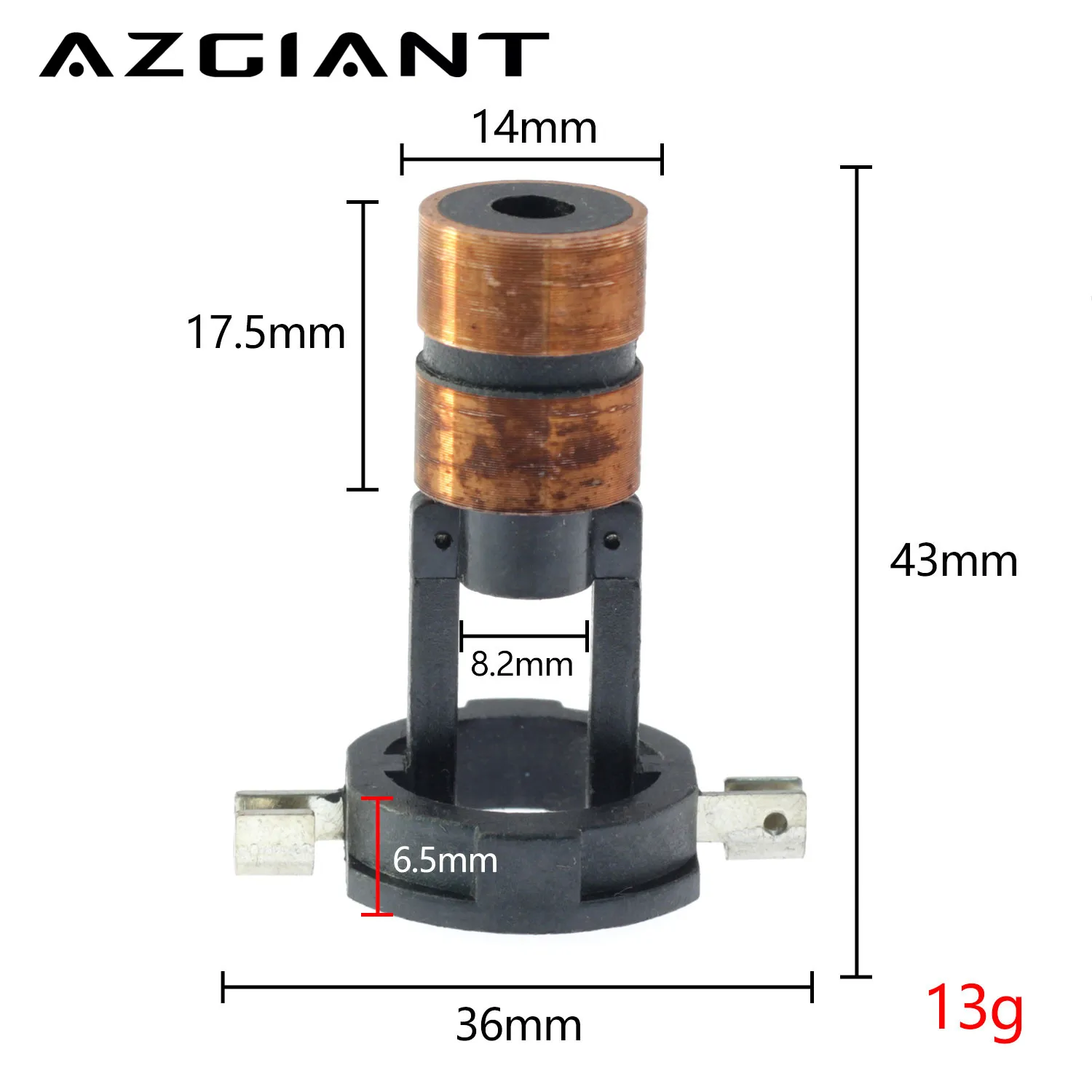 Для BMW BOSCH коллектор электрогенератора Медная головка скользящее кольцо (5*14*43 мм)