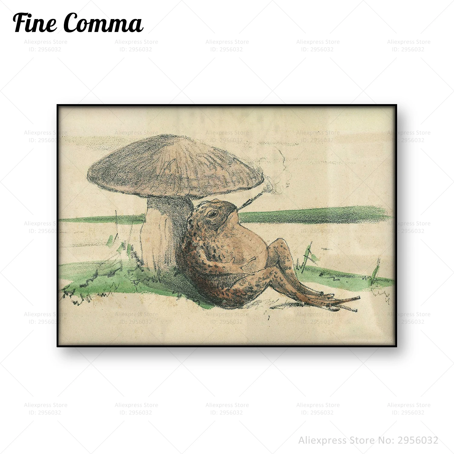 Винтаж лягушка плакат для жаба Theodorus Ван Hoytema животных Печать холст Картина Home Decor