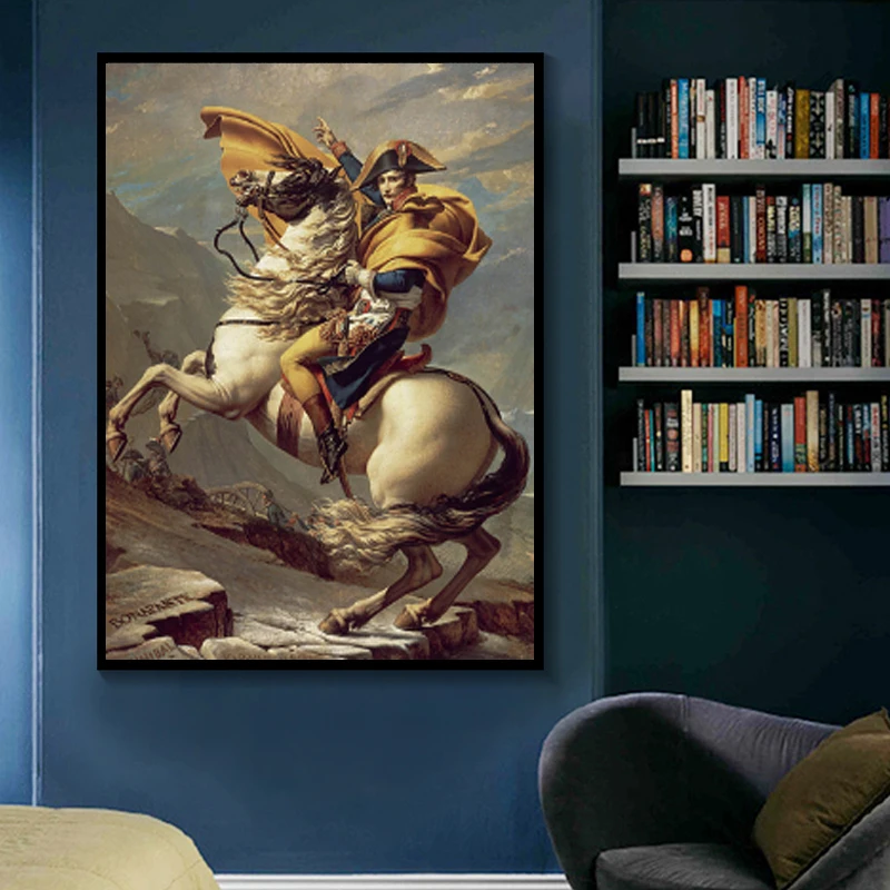 

Cuadros Micro Spray To Copy The Classical Famous Canvas painting wall art Napoleon Crossing Alps Wall Pictures for Living Room