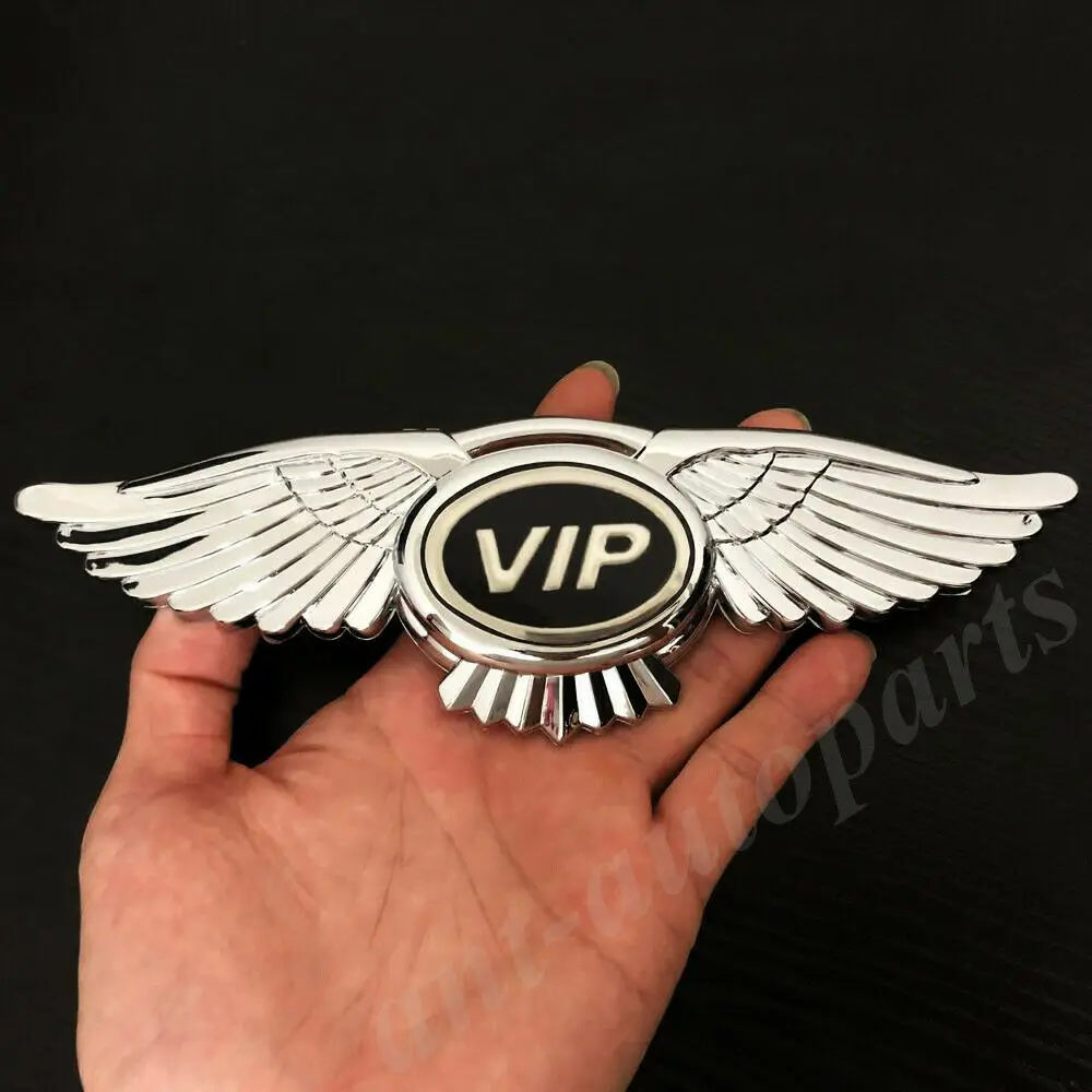

3D Metal Luxury VIP Logo Wings Car Bonnet Hood Emblem Badge Decal Sticker JDM