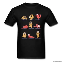 sloth yoga positions om funny tops shirts take exercise physical new year day christmas tshirt men