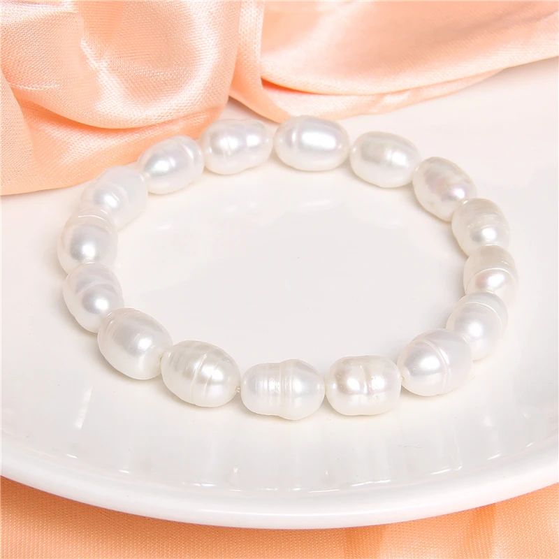 Браслет из натурального барочного жемчуга 8-10 мм | Украшения и аксессуары