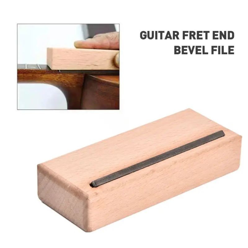 

1pc Guitar Fret End Bevel File Luthier Maple Wood 45 Degree Guitar Polishing Tool