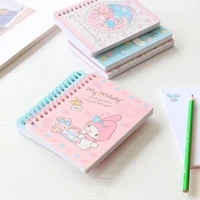 yhsmtg kawaii cartoon portable coil notepad hard cover pocket notebook student school supplies diary notebook
