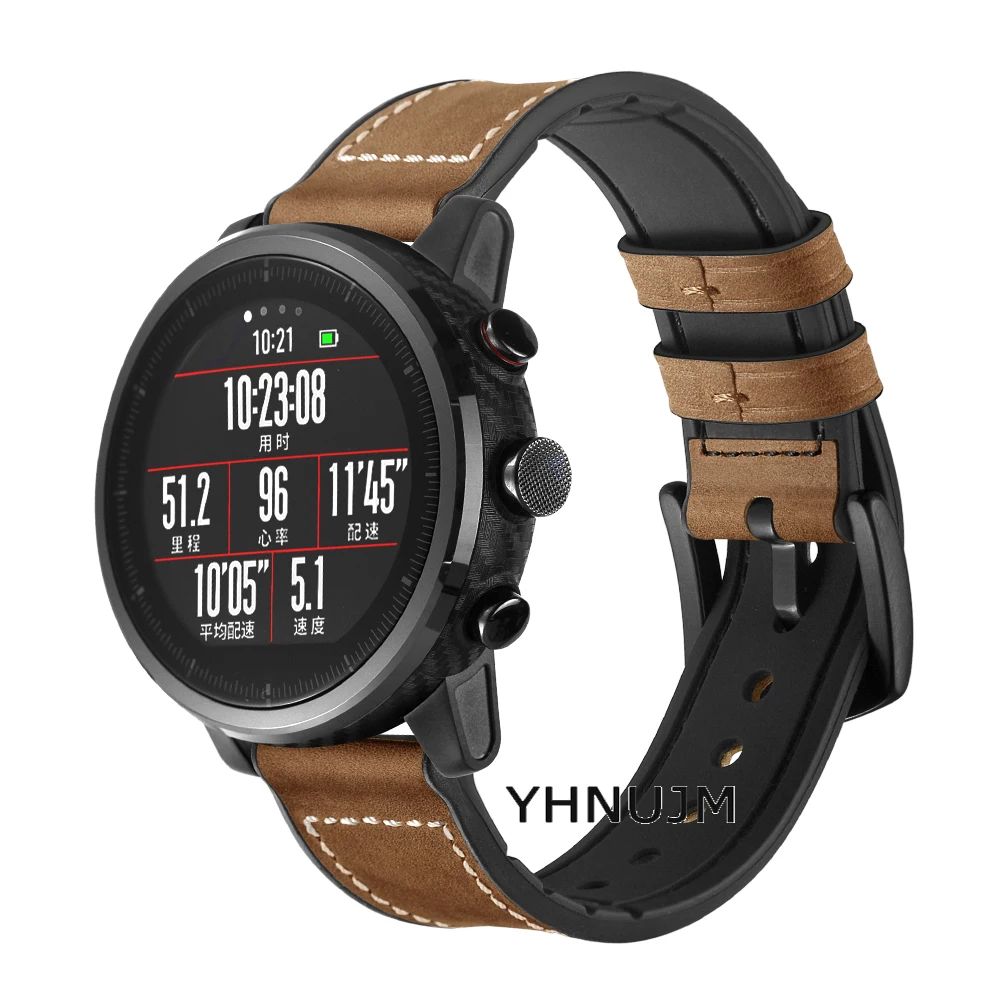 Кожаный силиконовый ремешок для Xiaomi Huami Amazfit Stratos 2, умный ремешок для часов, чехол, защитная крышка, 3 в 1