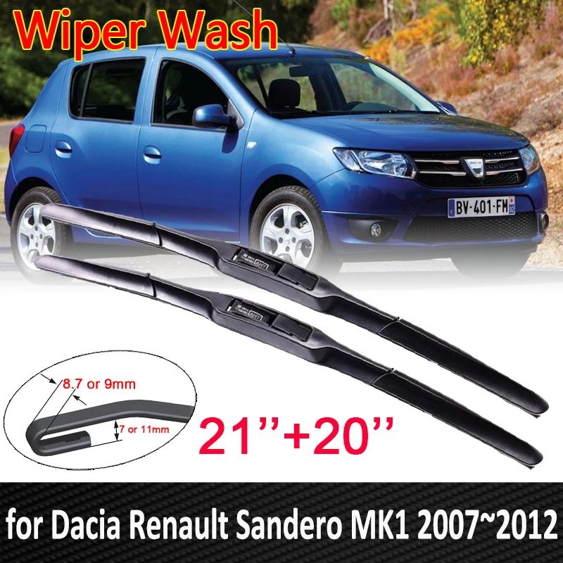 

for Dacia Renault Sandero MK1 2007~2012 2008 2009 2010 2011 Front Windscreen Windshield Wipers Car Wiper Blade Car Accessories