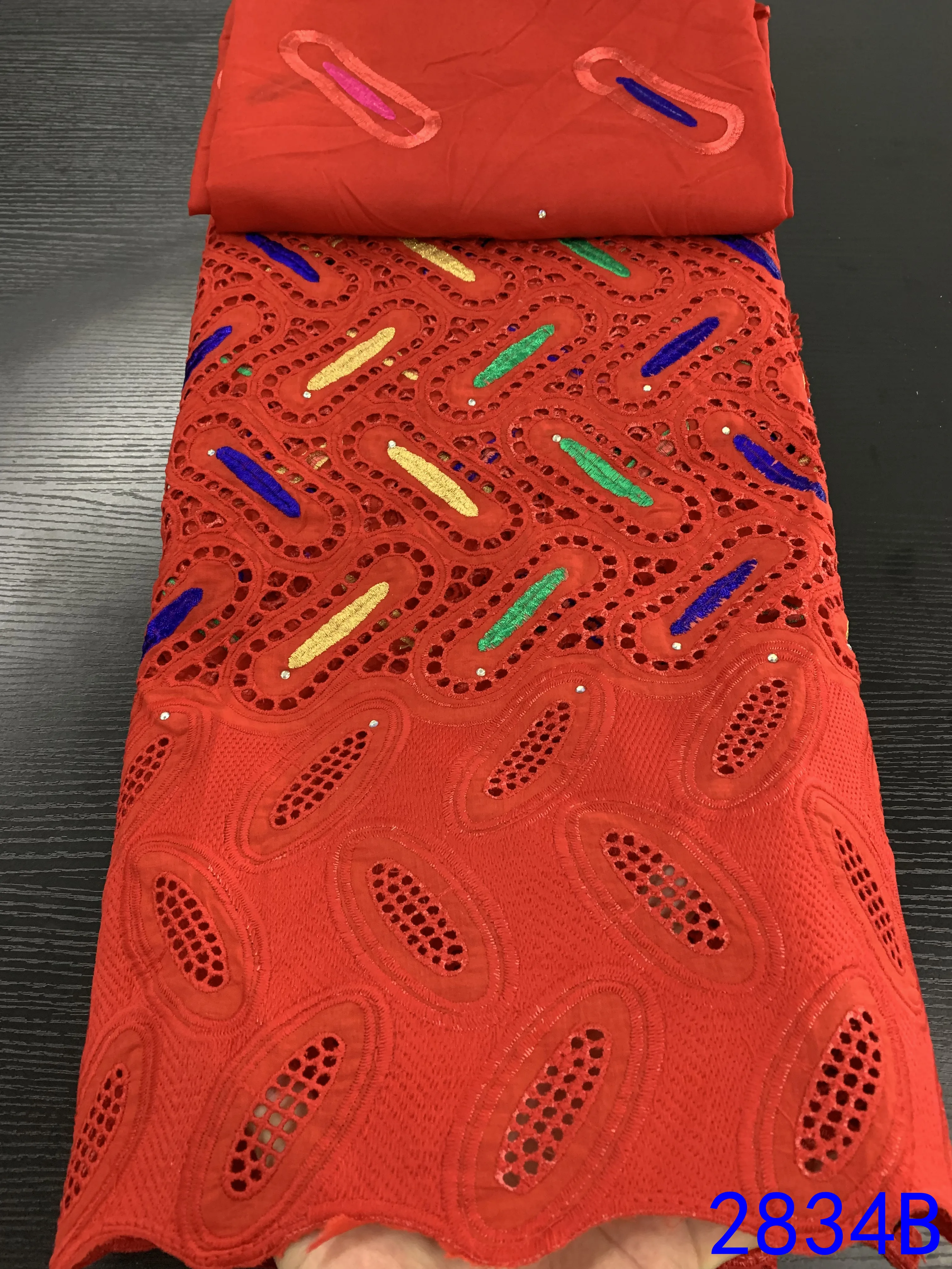 Высококачественная Черная хлопковая кружевная ткань 100% Африканское хлопковое