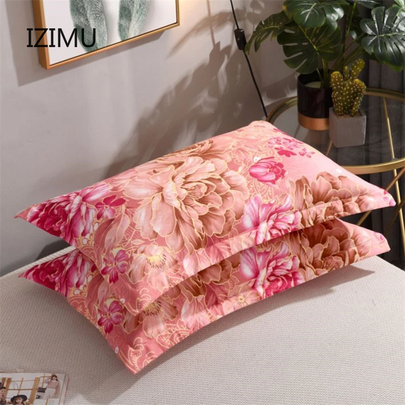 

1pc 100% Polyester Pillow Case Beauty Flowers Printing Pillowcase Home Bedroom Pillow Cases Milled envelope design pillowcase