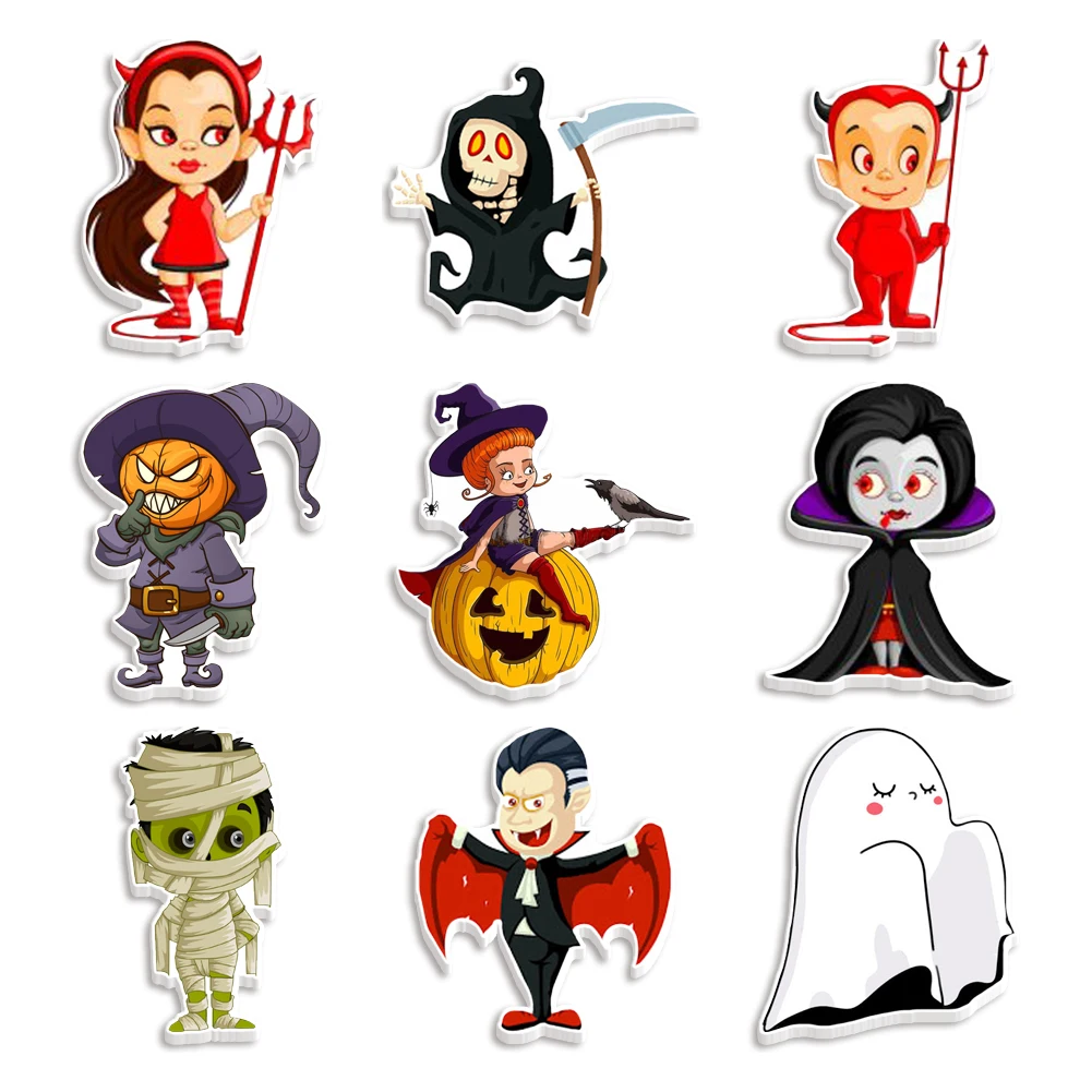 

Cartoon Ghost Pumpkin Halloween Planar Resins DIY Crafts Home Decoration Accessories 30 Pieces/lot