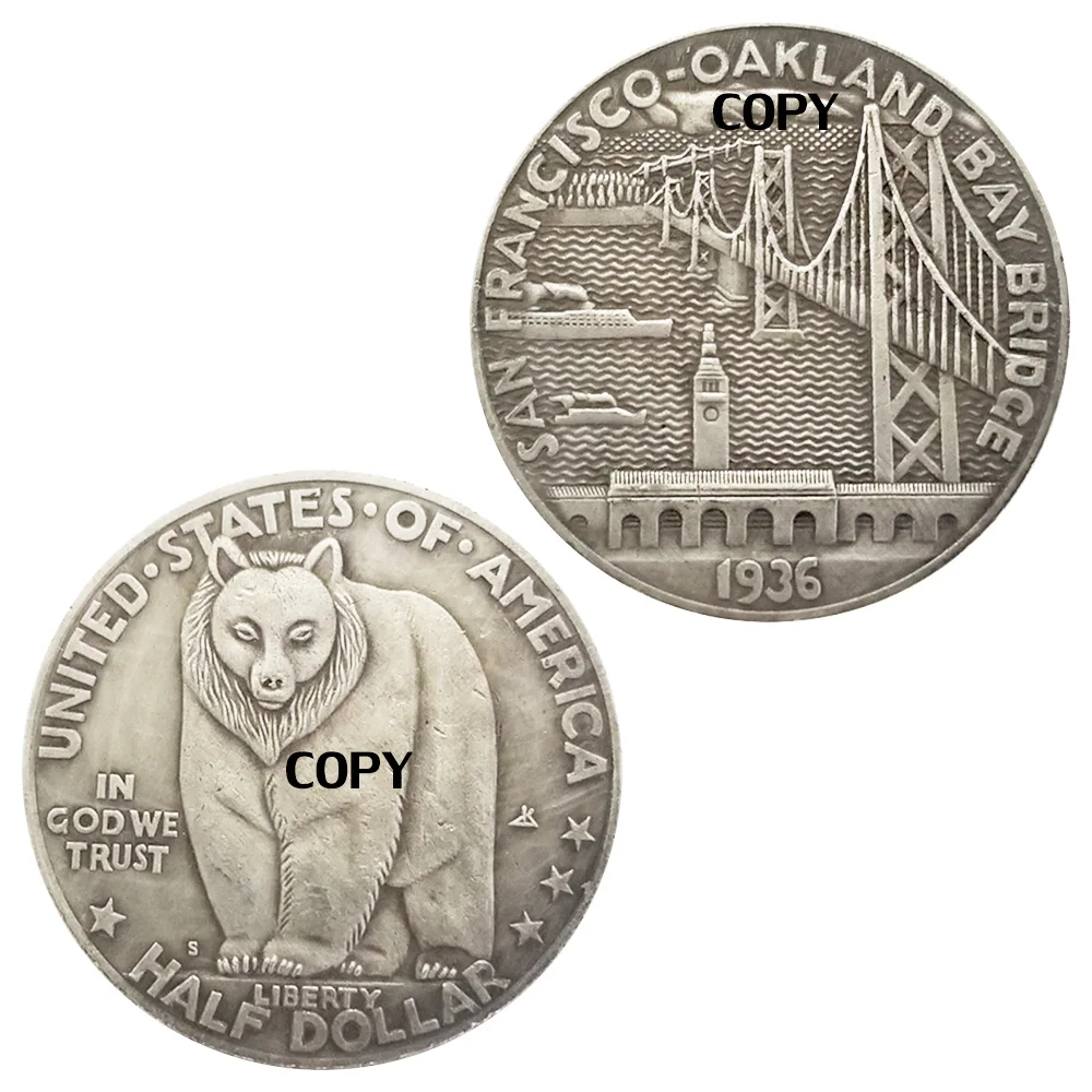 

Сувениры и подарки из Сан-Франциско Окленда Бей моста, металлические украшения, США, памятные монеты копия монеты