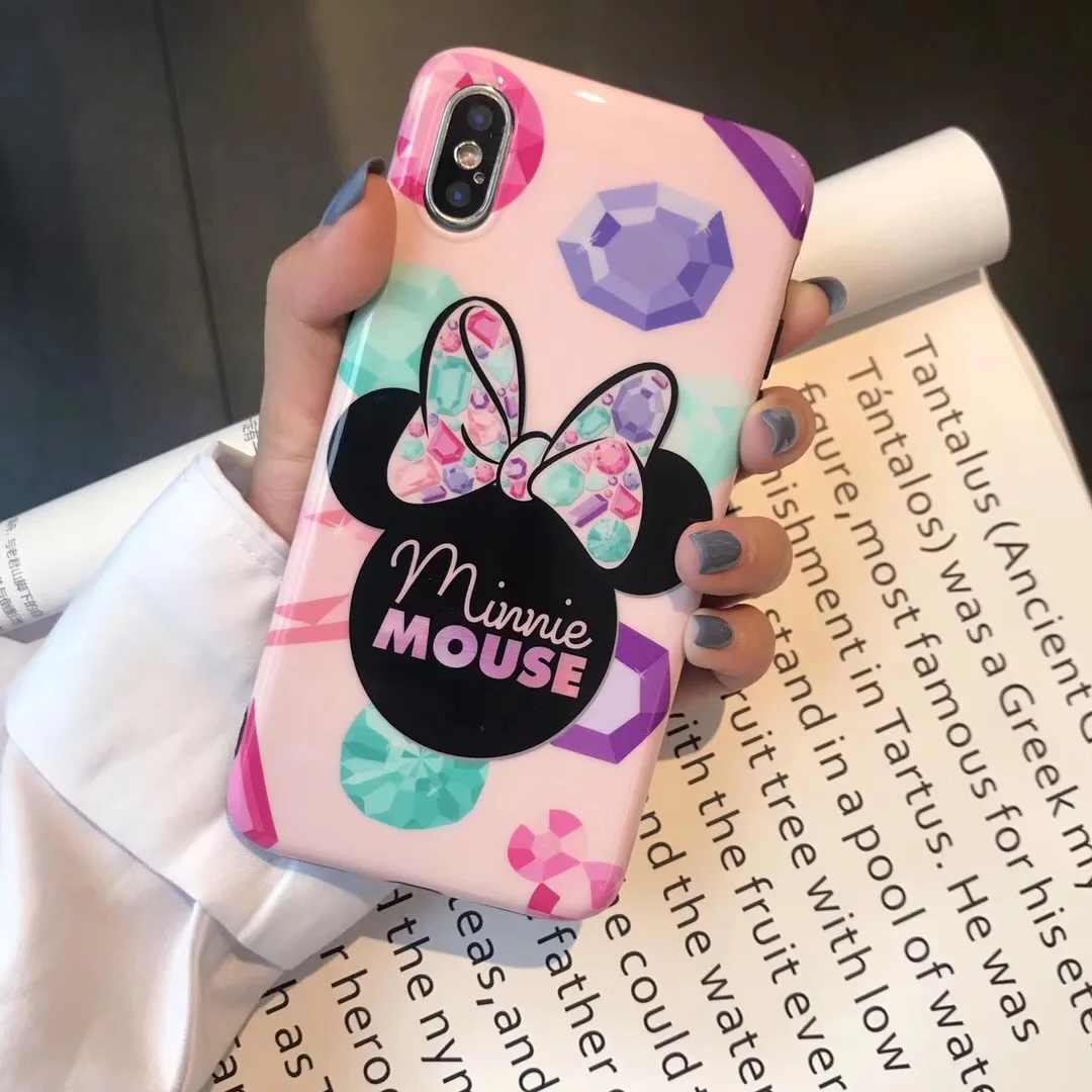 Diamond pink Чехол для iphone, новинка, iphone 11pro max 5,8/6,1/6,5 дюймов, силиконовый чехол, Дональд Дак, для apple 6s xr, чехол, duck, XSmax 78plus - Цвет: Diamond pink