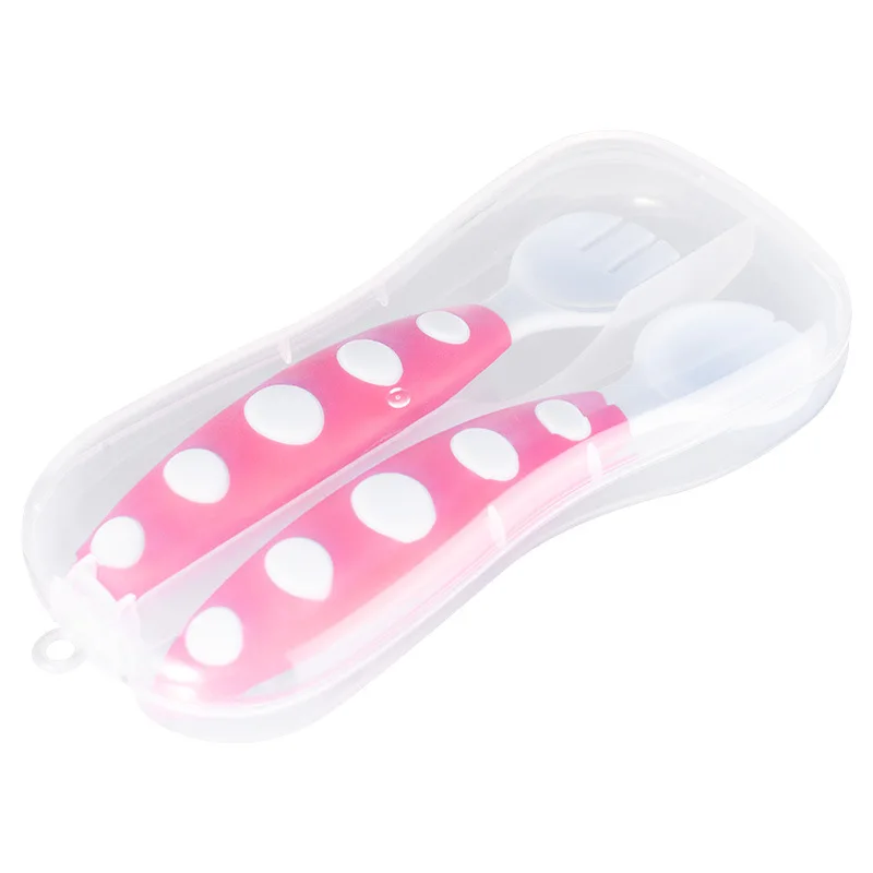 2 шт. силиконовые столовые приборы для детей|Ложки| |