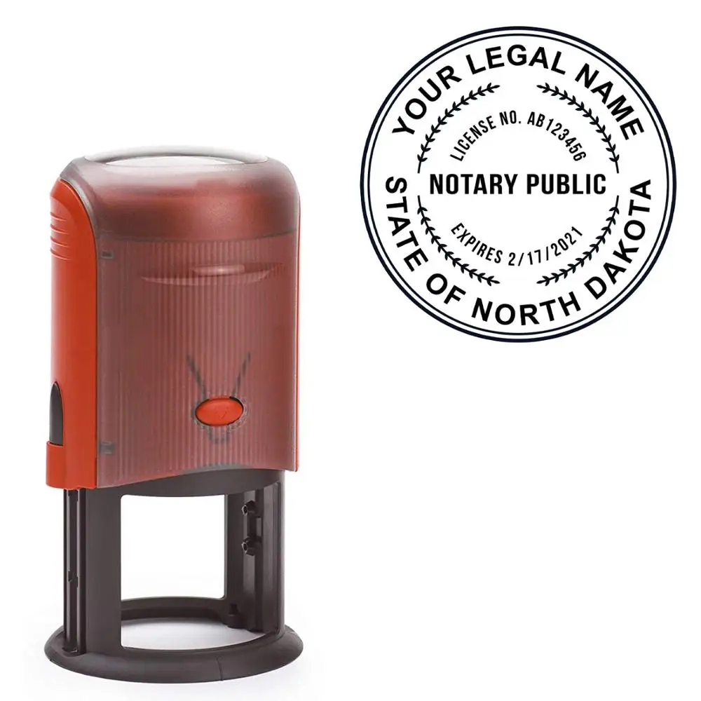 

Bbloop Round Notary Stamp for the State of South Dakota