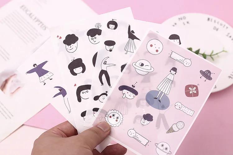 4 шт. дневник наклейка для девочек|Блокноты| |