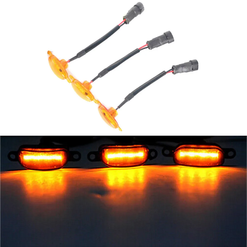 

Grill 3*LED Light 1*wire Light For GMC Sierra 2500 HD 2019-2021 Durable