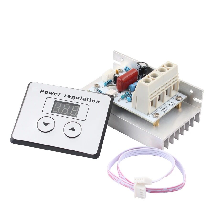 

AC 220V 10000W 80A Digital Control SCR Electronic Voltage Regulator Speed Control Dimmer Thermostat + Meters diy electronic Kit