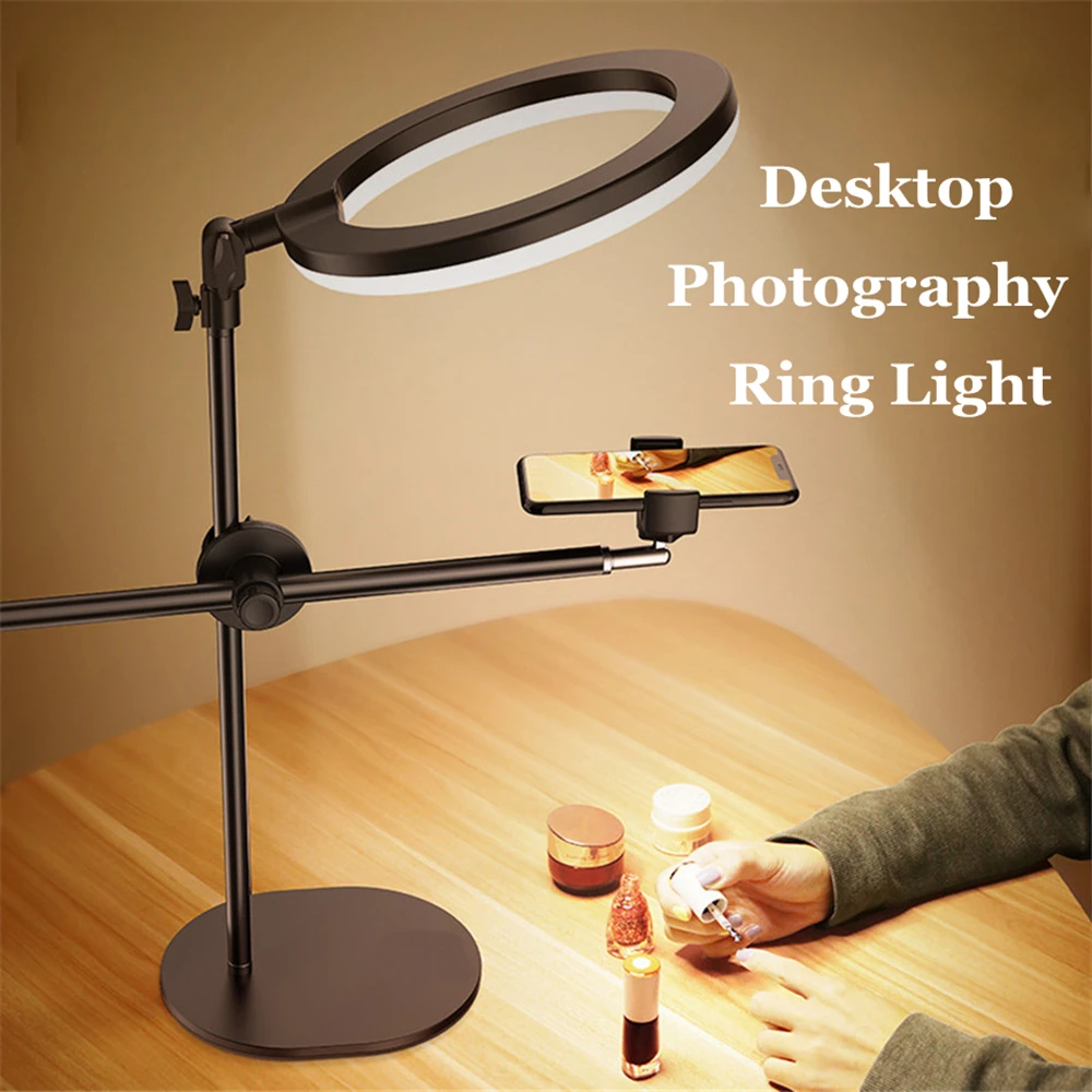 Anel de Luz Suporte para Celular Lâmpada em Formato de Anel para Fotografia e Estúdio Led com Tripé Fotográfico