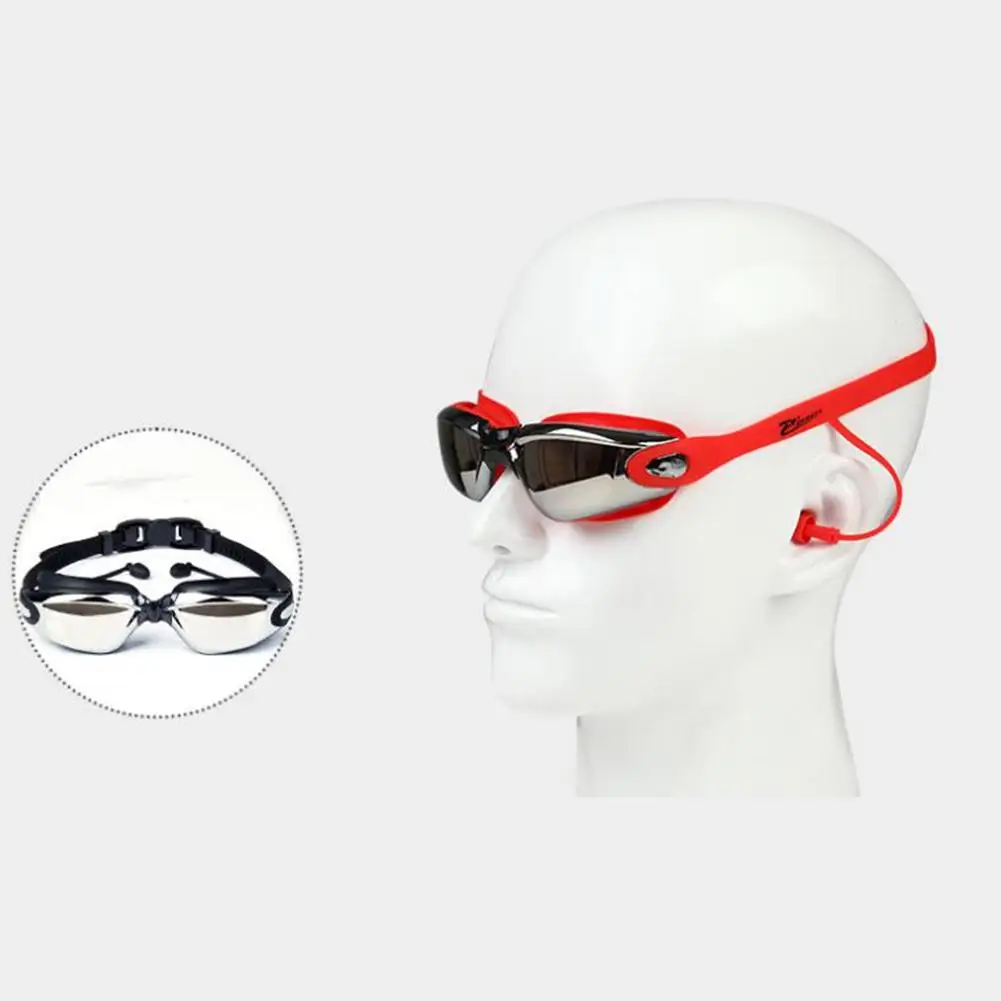 Плавательные очки GloryStar с затычками для ушей водонепроницаемые противотуманные