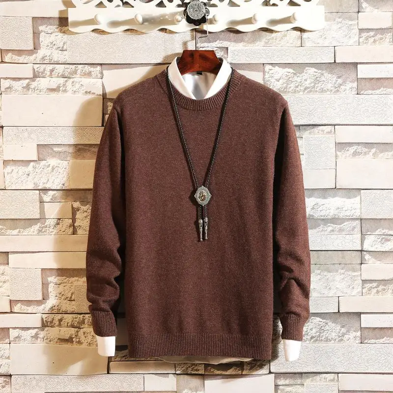 Brown 18 цветов кашемировые свитера мужские пуловеры осенне-зимняя одежда hombre pull homme hiver man свитера trui heren roupas мужской свитер - Цвет: Brown