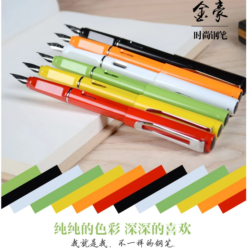 Jinhao 599 Модный милый 0 38 мм 5 перьевая Fen красочного ручки Роскошная бумажная