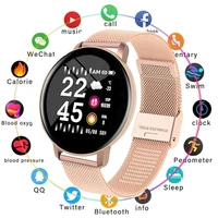 smart watch 2021 round women waterproof smartwatch men women fitness tracker blood pressure monitor for android ios smart clock