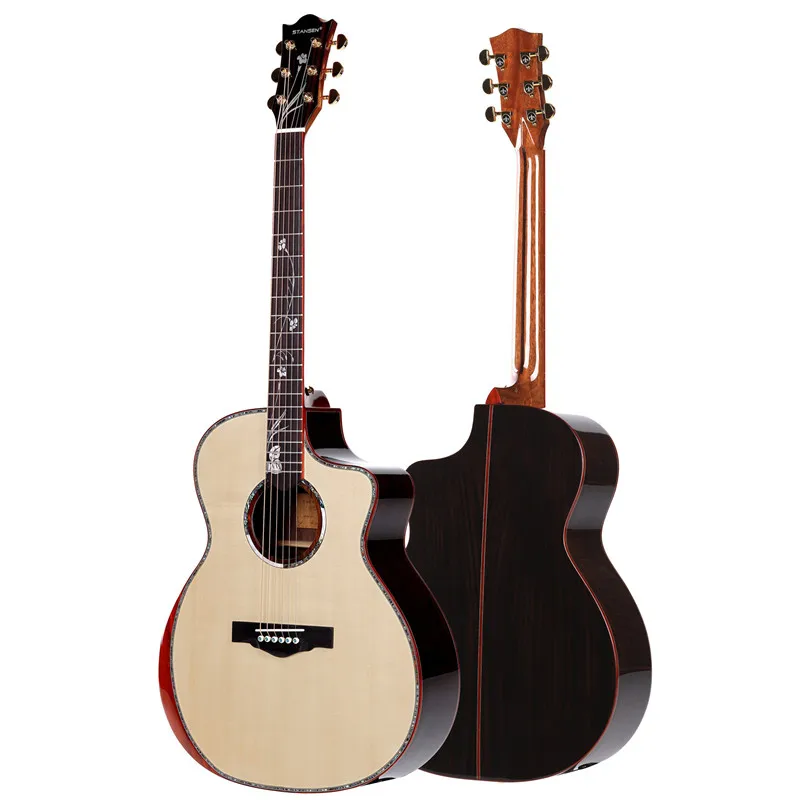 

Stansen T-920C Solid Spruce Top Acoustic Guitar,41 Inches GF Style Rosewood Back and Sides Guitarra